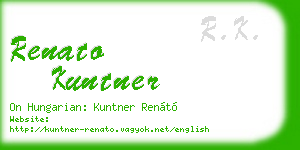 renato kuntner business card